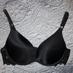 Victoria’s Secret black lace push up bra